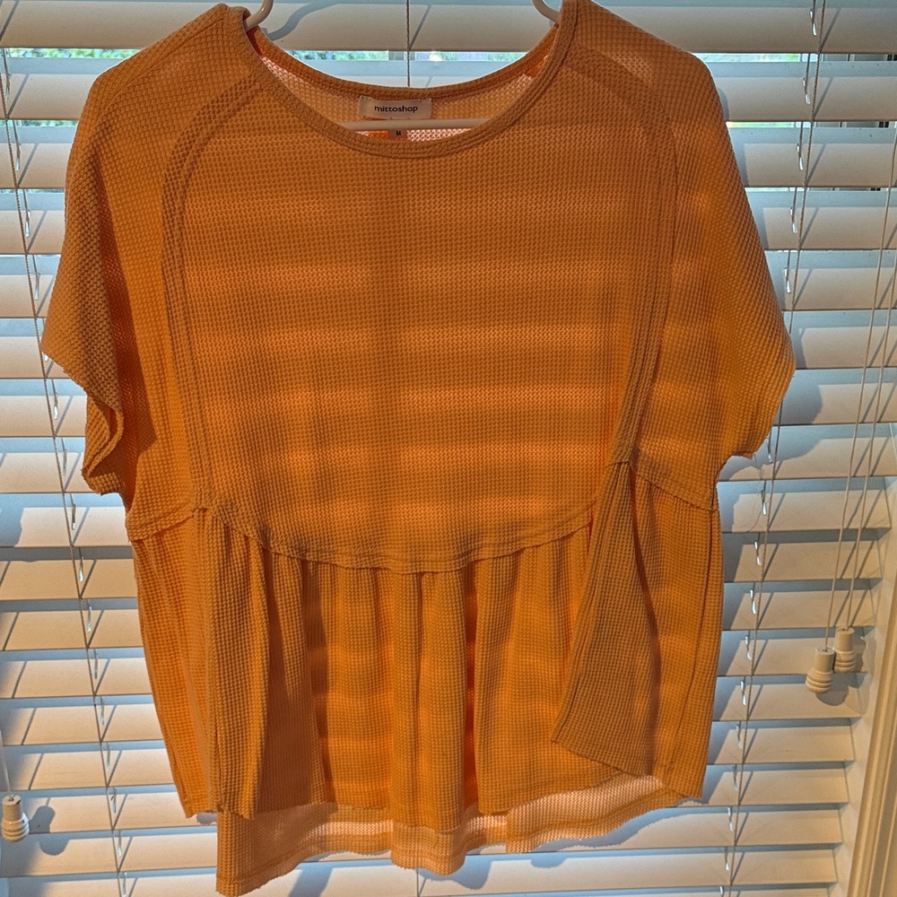 MittoShop Women's Short Sleeve Orange Tee